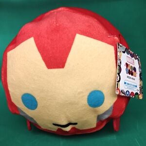 Large Marvel Iron Man Tsum Tsum Plush - Red, Cream, Blue Details